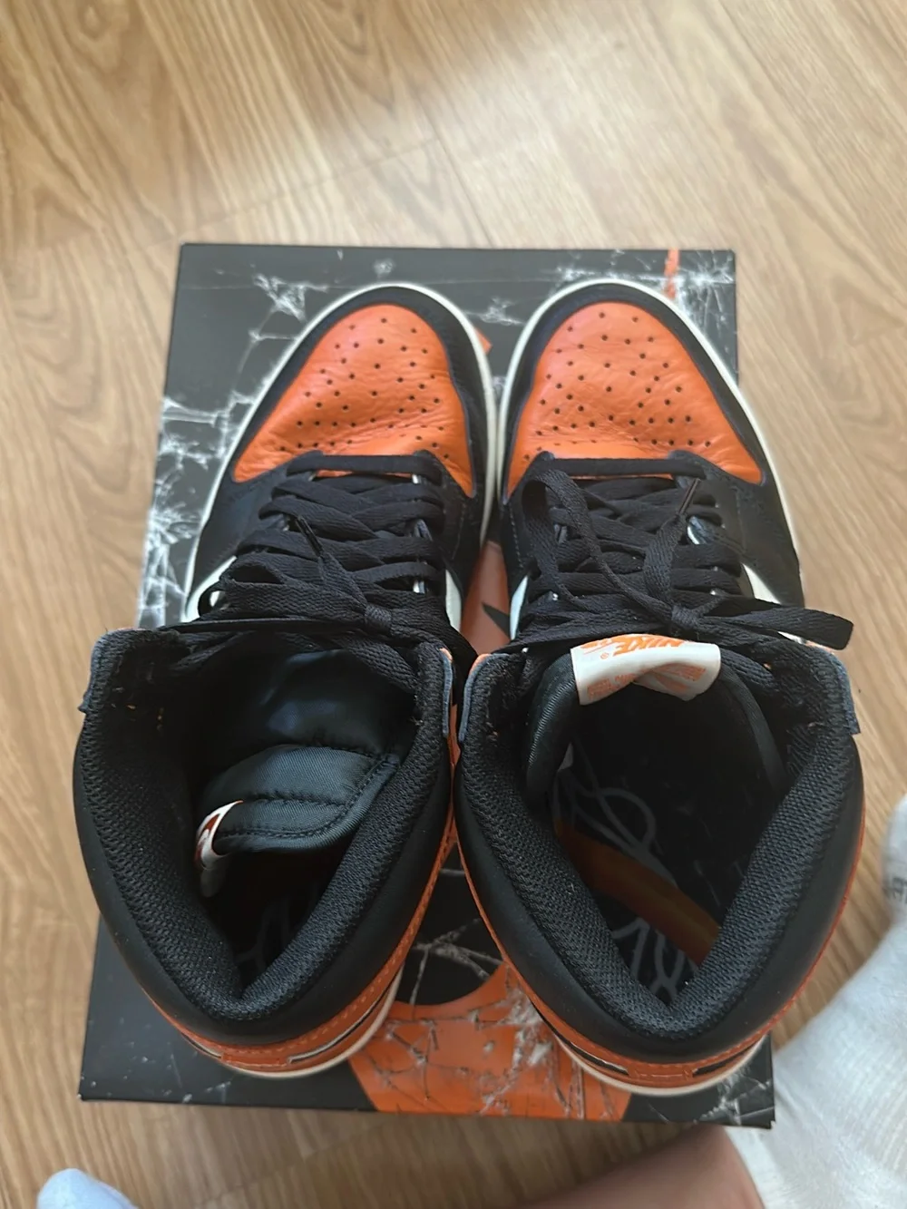 Nike Air Jordan 1 High Black Orange White Men's Sneakers
